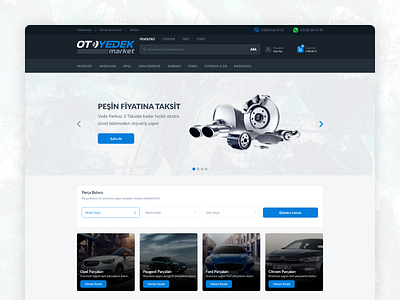 Car Parts E-commerce Web Site Homepage - UI/UX car car part clean design e commerce homepage responsive ui uiux ux