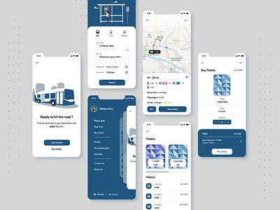 Public Transport Tracker app app design blue bus bus app city dailyui design challenge grey illustration location mobile mobile app mobile ui mobile ux tracker app transport transport app uidesign uiux uxdesign