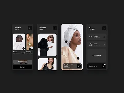 Moda app app design dress interface mobile mobile app mobile design moda ui ux web