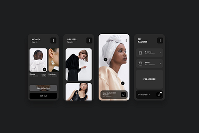 Moda app app design dress interface mobile mobile app mobile design moda ui ux web