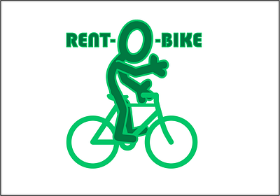 RENT-O-BIKE bycicle logos logotype