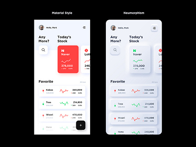 Redesign : Skeuomorph Easy stock trading app app banking btc crypto finance neumorphism screen skeuomorphism stock trading