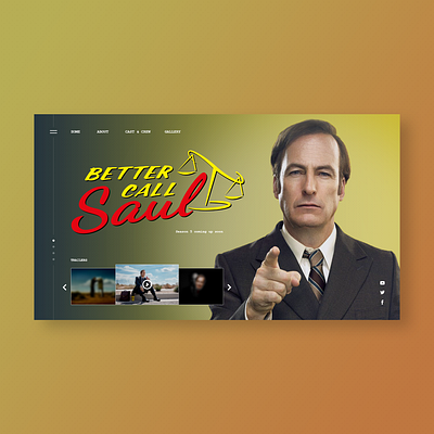 Better Call Saul - Website Design better call saul design ui ux web website