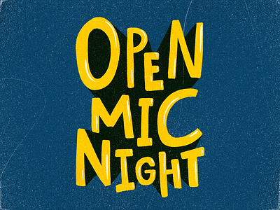 Open Mic Night design graphic design illustration open mic open mic night poster type typography