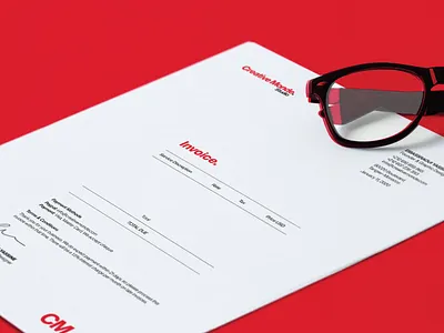 Creative Monde's Invoice brand identity branding branding design clean creative creativity design studio design system designer graphic design graphic designer invoice logo logo mark stationary studio