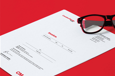 Creative Monde's Invoice brand identity branding branding design clean creative creativity design studio design system designer graphic design graphic designer invoice logo logo mark stationary studio