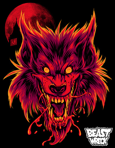 WEREWOLF! horror horror art werewolf wolf wolfman