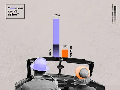Deadly drivers car collage collageart data data visualization data viz datavisualization dataviz design gender illustration retro woman