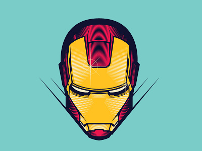 Ironman etching illustration iron man marvel vector vector art