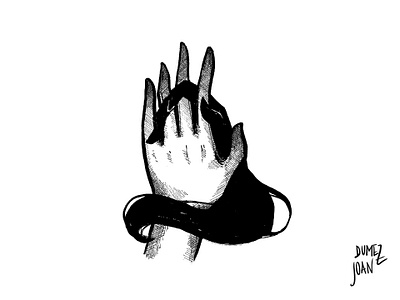 Inktober dark bw dark hands holdinghands illustration inking inktober inktober2019 joandumez pen