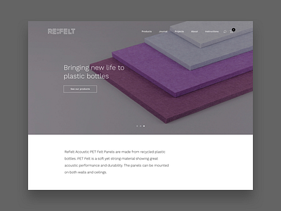 ReFelt - web design design ecommerce shop ui ux web design webdesign webshop website woocommerce