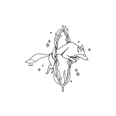 26 FOX 🔥✨ . 26/31 💛 Inktober 2019 animals canine circus cute digital art digital illustration doodle fire flame fox illustration inktober inktober2019 jump line art minimalism minimalist minimalistic pretty trick