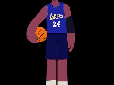 RIP kobe bryant 2d animation animator basketball illustration illustrator king kobe kobebryant lakers player rip sketch sports vector