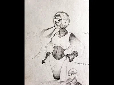 Moon Clan Sketch design illustration ninja pencil photoshop sketch