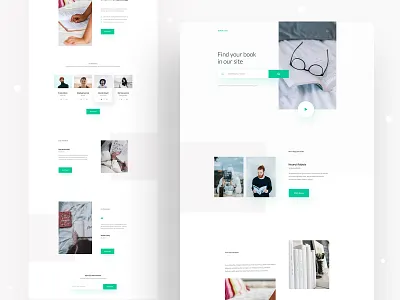 Book.com - Book Store Website/UI Concept app branding clean ui color cover design home homepage interaction landing page magazine minimal modern transition trendy typography ui ux website