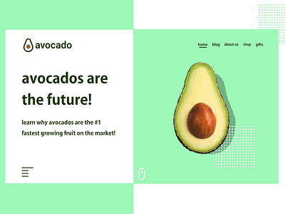 avocado 🥑 website avocado concept daily design logo minimal minimalist ui uiux ux web design webdesign website