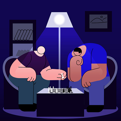 Chess Players animation animator design dribbble game graphic design illustration illustrator motion motiongraphics vector