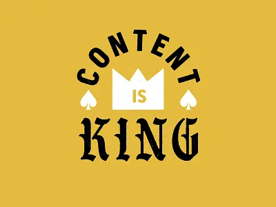 Buzzwords: Content is King black branding buzzwords crown identity king logo vector yellow