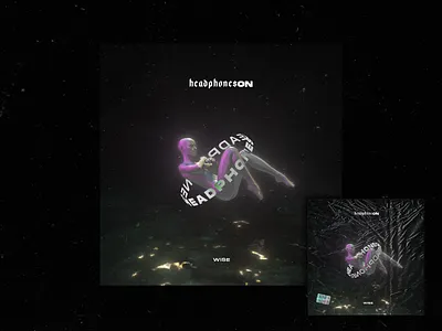 Headphones Music Cover 3d abstract cinema4d cover cover art cover artwork minimal music photoshop rap trap