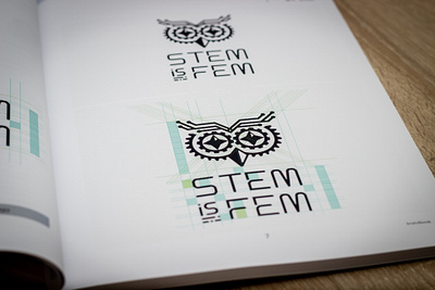 STEM is FEM brand brandbook branding design female graphic design identity logo design logodesign logotype styleguide