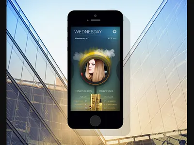 Suave Beauty 'Weather Report' App app app design design interactive interface ios ui