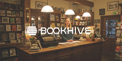 Brand Identity for Bookhive books brand identity branding design graphic design logo nostalgia typography