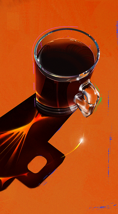 Coffe Cup animation background conceptart digital 2d graphic design