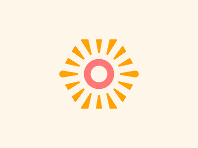 MGC 170: Pencil Sun Icon badge branding cream hexagon icon logo octogon pencil typography