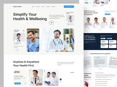 Healthcare Landing Page | Medical Website | Hospital | Doctor branding design doctor firqah firqah lab graphic design health healthcare healthy hospital illustration landing page medical patient treatment ui uiux wellness