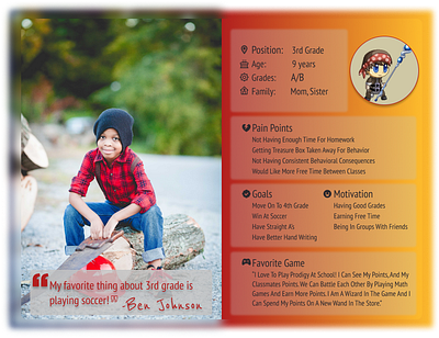 Child Persona app design flat illustration ui ux website