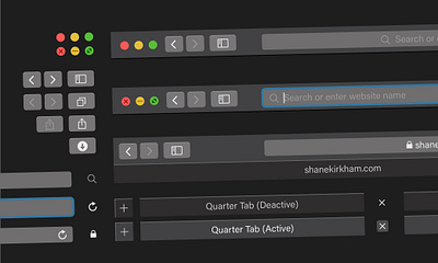 Apple Safari Mojave Toolbar Night Mode UI adobe illustrator app branding design flat illustration illustrator ui ux vector