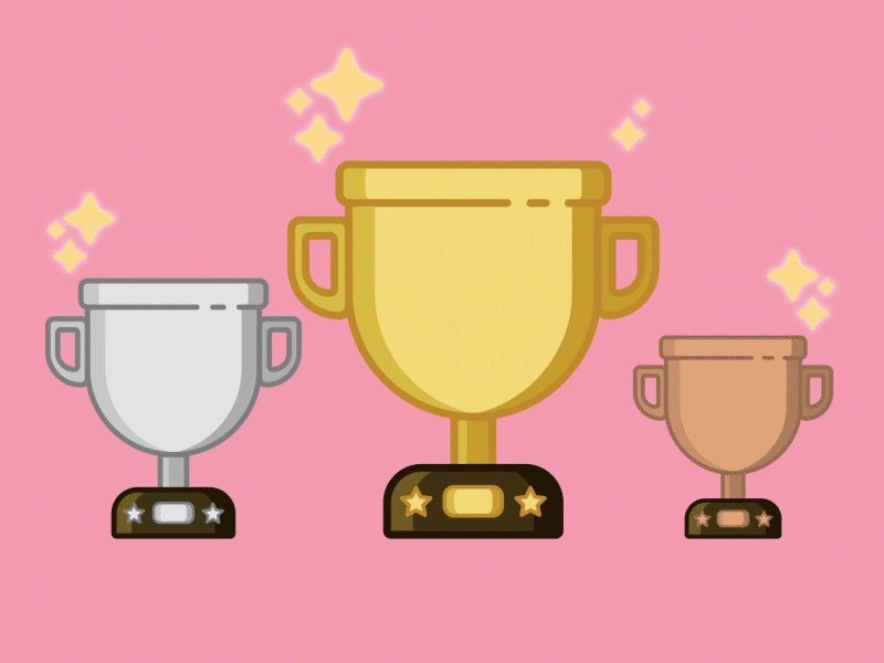 Winner Winner Chicken Dinner...with two sides. adobe after effects animated animation denver design designer gif graphic design illustration illustrator logo minimal motion motion design motion graphics podium trophy vector winner