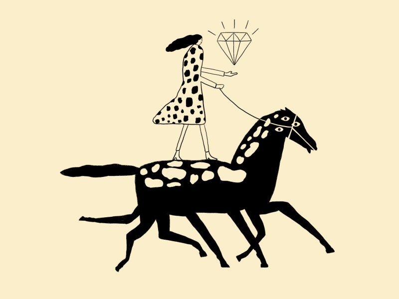 Horse Gem animation frame by frame gem gif horse lady mailchimp