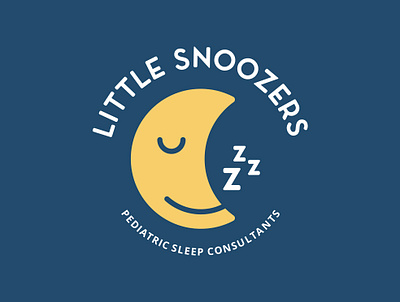 Little Snoozers badge design branding design illustrator logo logo design