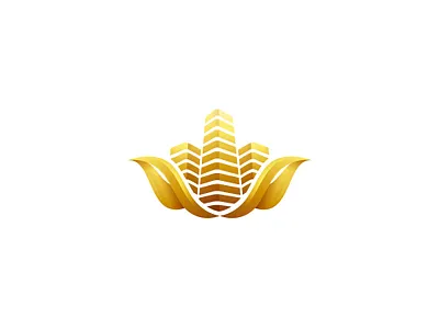 Real estate golden logo apartment architecture branding building city company concept construction design estate home house icon logo modern property real rent shape style