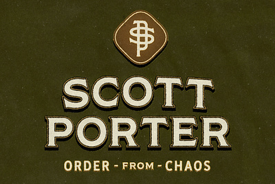 Scott Porter Logo Lockup branding logo logotype monogram texture