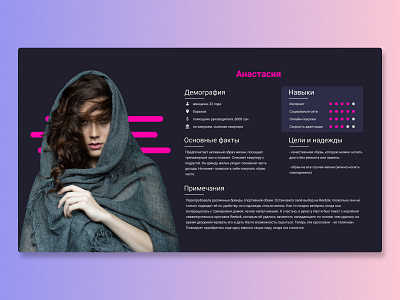 UX Persona black design figma figma design figmadesign gradient modern design persona trendy ui ux ui ux design uxdesign uxui