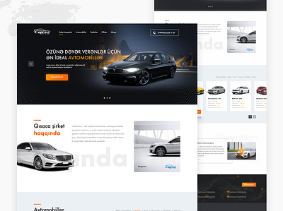 Rent a car web design project car rentacar ui design ux design web design