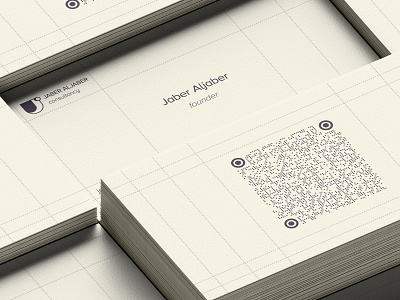 Jaber Aljaber QR code business cards branding business card logo