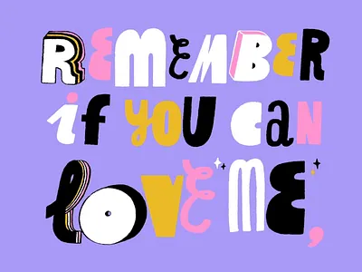 love yourself 2d animation frame by frame gif hand drawn typography illustration typogaphy