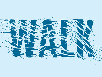 Walk 4 Water hand illustration lettering water