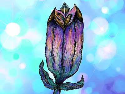 Flower II adobe photoshop art artwork beautiful colorful digital illustration digital painting digitalart drawing flower illustration nature painting sky