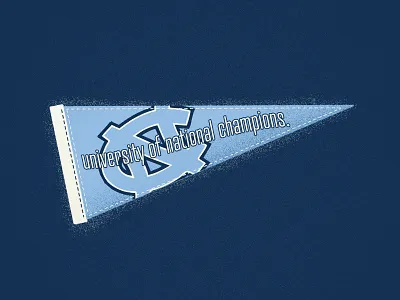 University of National Champions blue champion national champions north carolina pennant sports tar heels unc university of north carolina weekly warm up