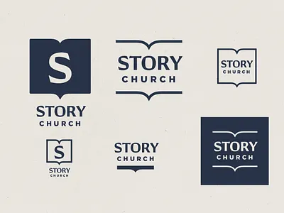 STORY church branding R3 book branding christian church design identity illustration logo minimal s story vector