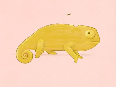 Annoyed Chamelie design drawing illustration sketch