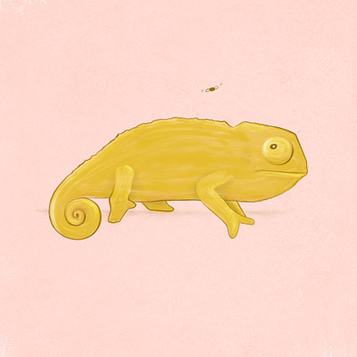 Annoyed Chamelie design drawing illustration sketch