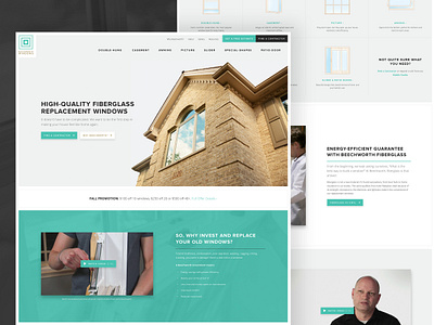 Beechworth Windows Homepage fiberglass flatedesign homepage james hardie product website products ui ux web design website windows