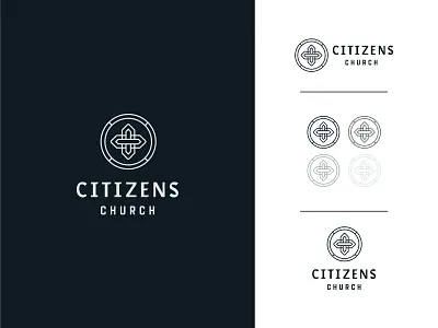 Citizens Branding badge brand branding christian church citizens crest cross historic identity jesus lines logo ministry missions prayer type vector vintage web