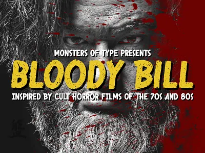 Bloody Bill Font 80s font horror type typography