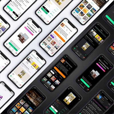 Dark Mode Design for iOS app art artist dark dark app dark theme darkmode ios ios13